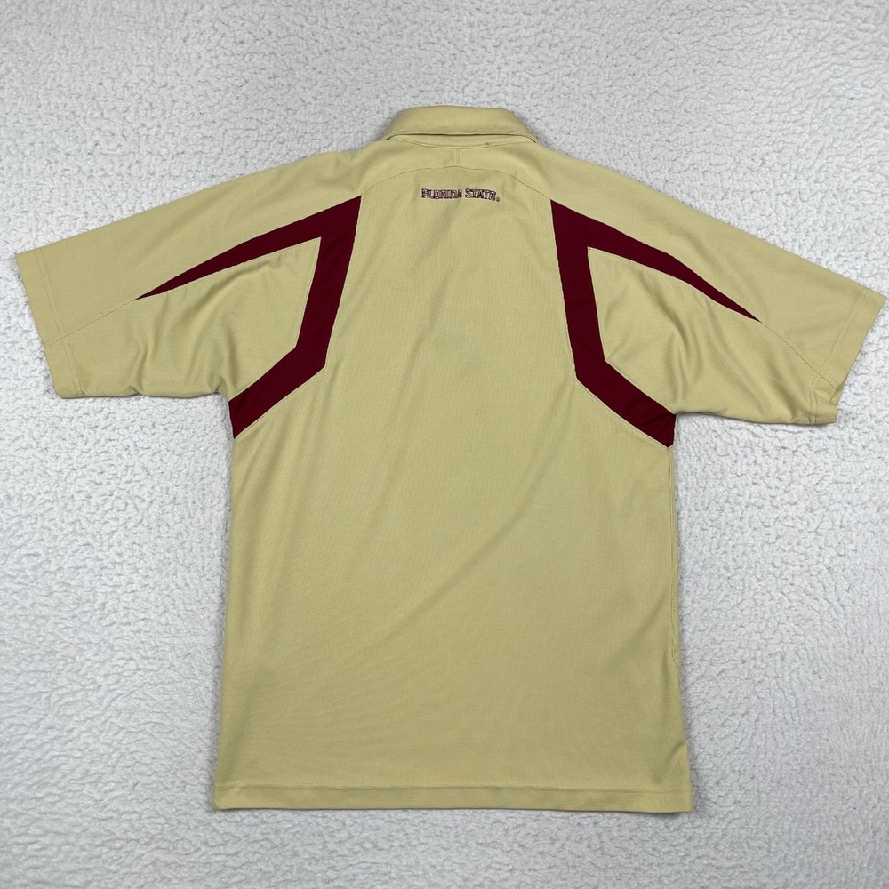 FSU Polo Shirt Men Small Gold Florida State Seminoles Nike ACC College NCAA - Picture 2 of 9